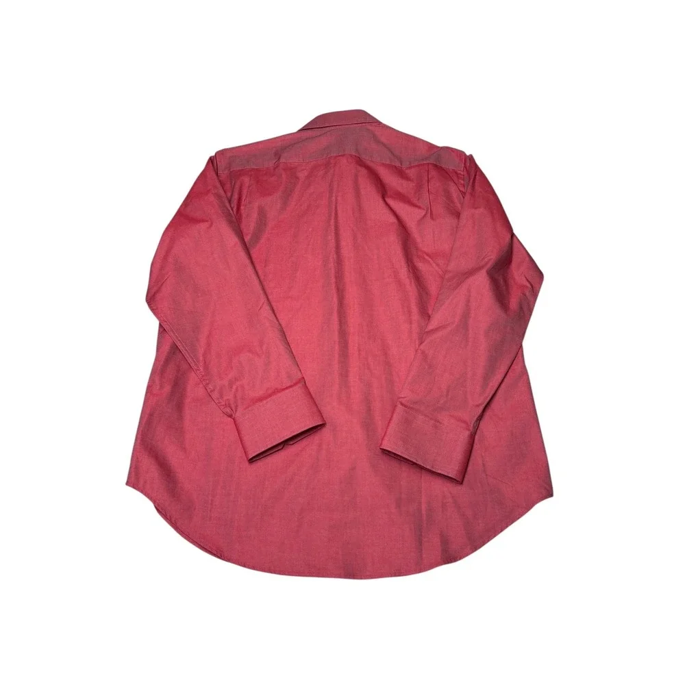 NWT Banana Republic‎ Mens Red Cotton Twill Long Sleeve Button Down Shirt Large